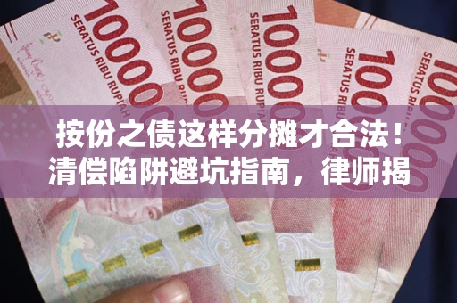 济南按份之债这样分摊才合法！清偿陷阱避坑指南，律师揭秘关键条款
