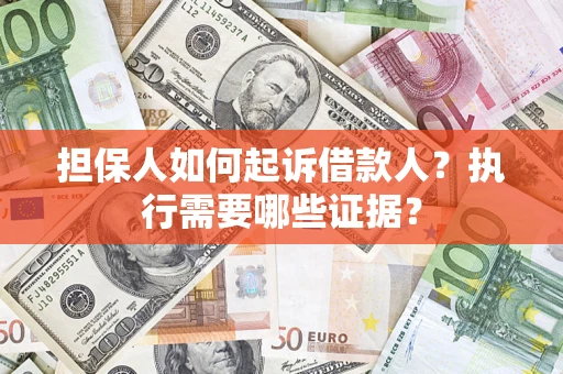 济南担保人如何起诉借款人？执行需要哪些证据？