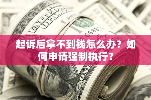 济南起诉后拿不到钱怎么办？如何申请强制执行？