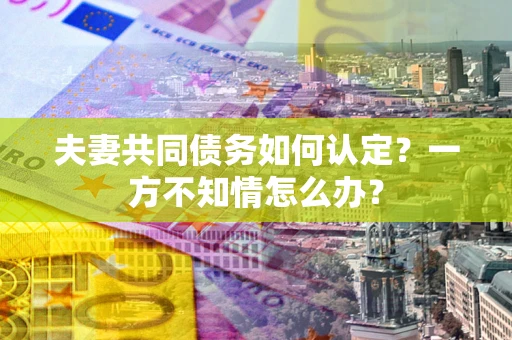 济南夫妻共同债务如何认定？一方不知情怎么办？