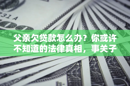 济南父亲欠贷款怎么办？你或许不知道的法律真相，事关子女未来
