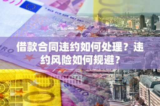 济南借款合同违约如何处理？违约风险如何规避？