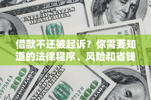 济南借款不还被起诉？你需要知道的法律程序、风险和省钱技巧