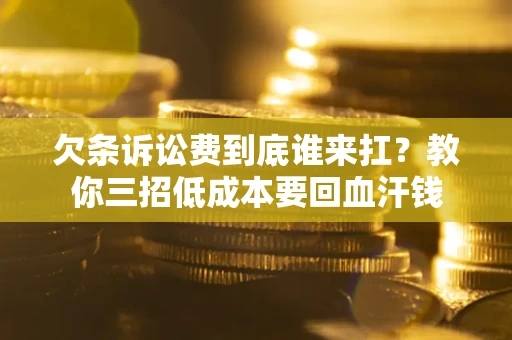 济南欠条诉讼费到底谁来扛？教你三招低成本要回血汗钱